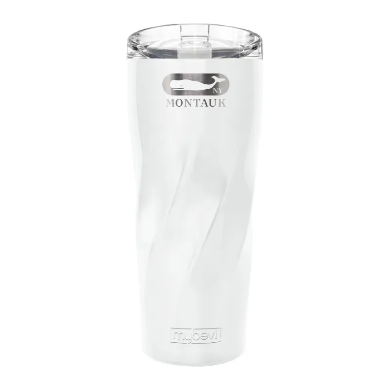 24 OZ WHITE MYBEVI VIBE TUMBLER